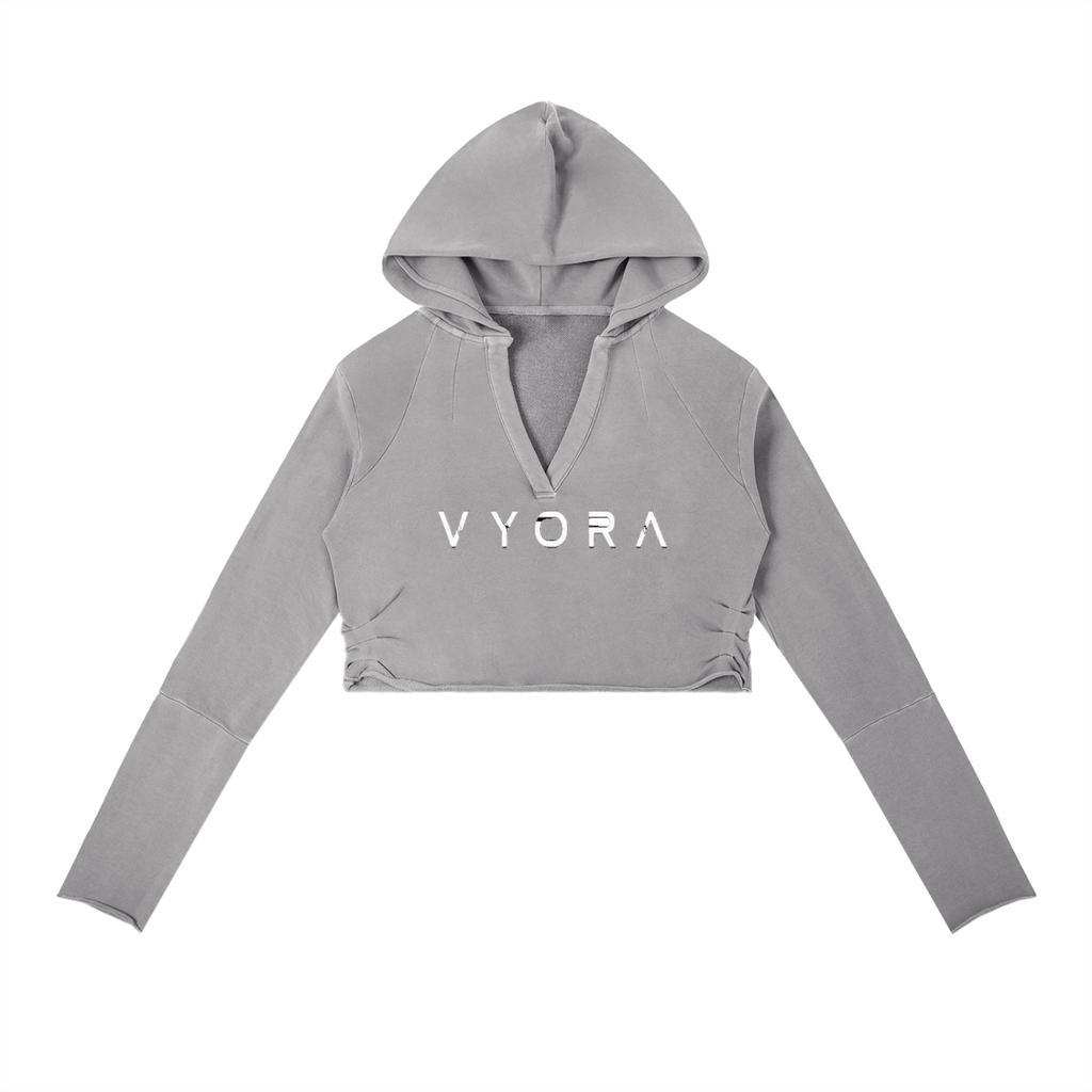 Vyora Vintage Washed Raw Edge Hoodie