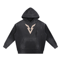 Vyora Vintage Washed Frayed Fleece Hoodie