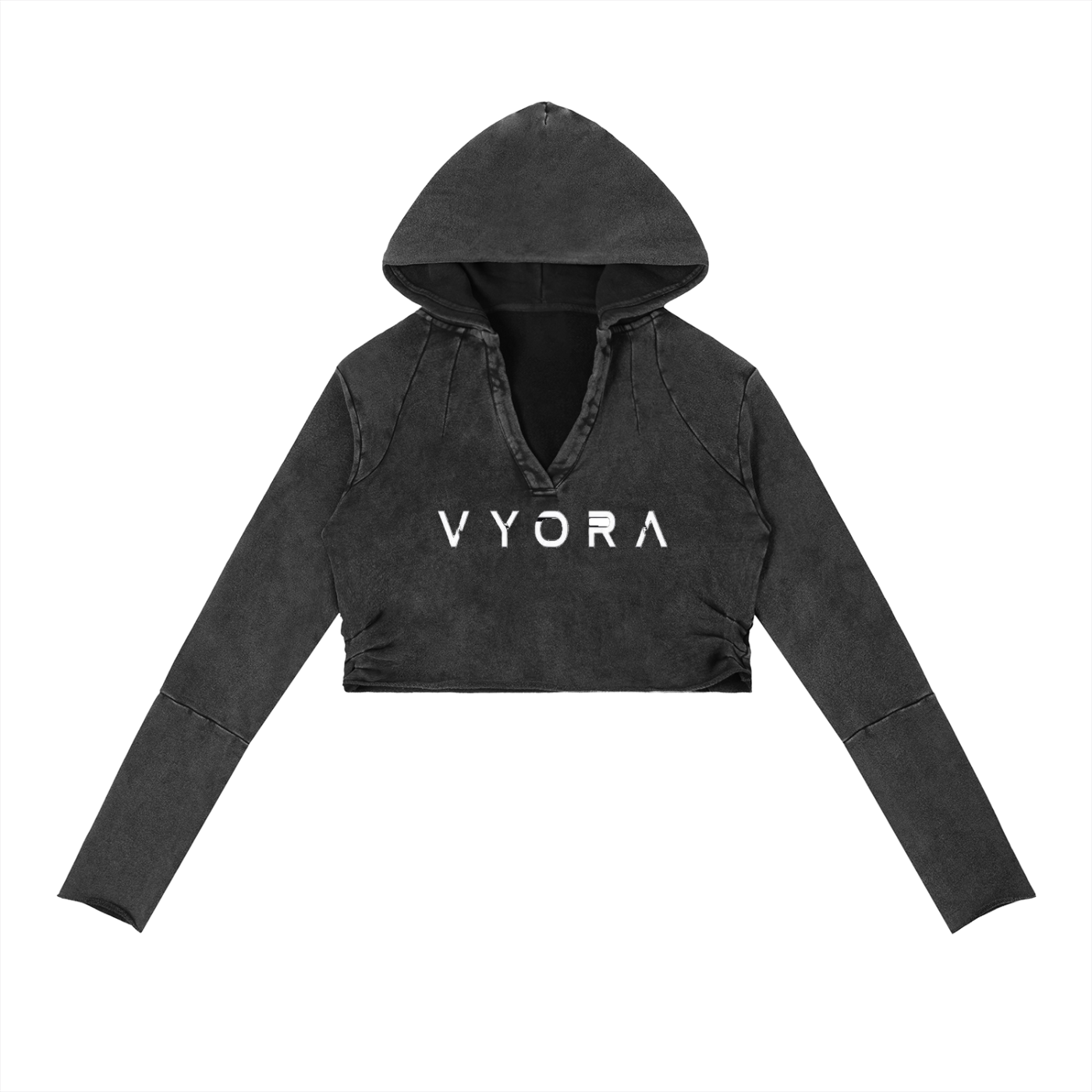 Vyora Vintage Washed Raw Edge Hoodie
