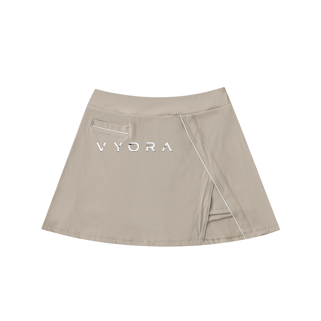 Vyora High-Waist Pocketed A-Line Skirt
