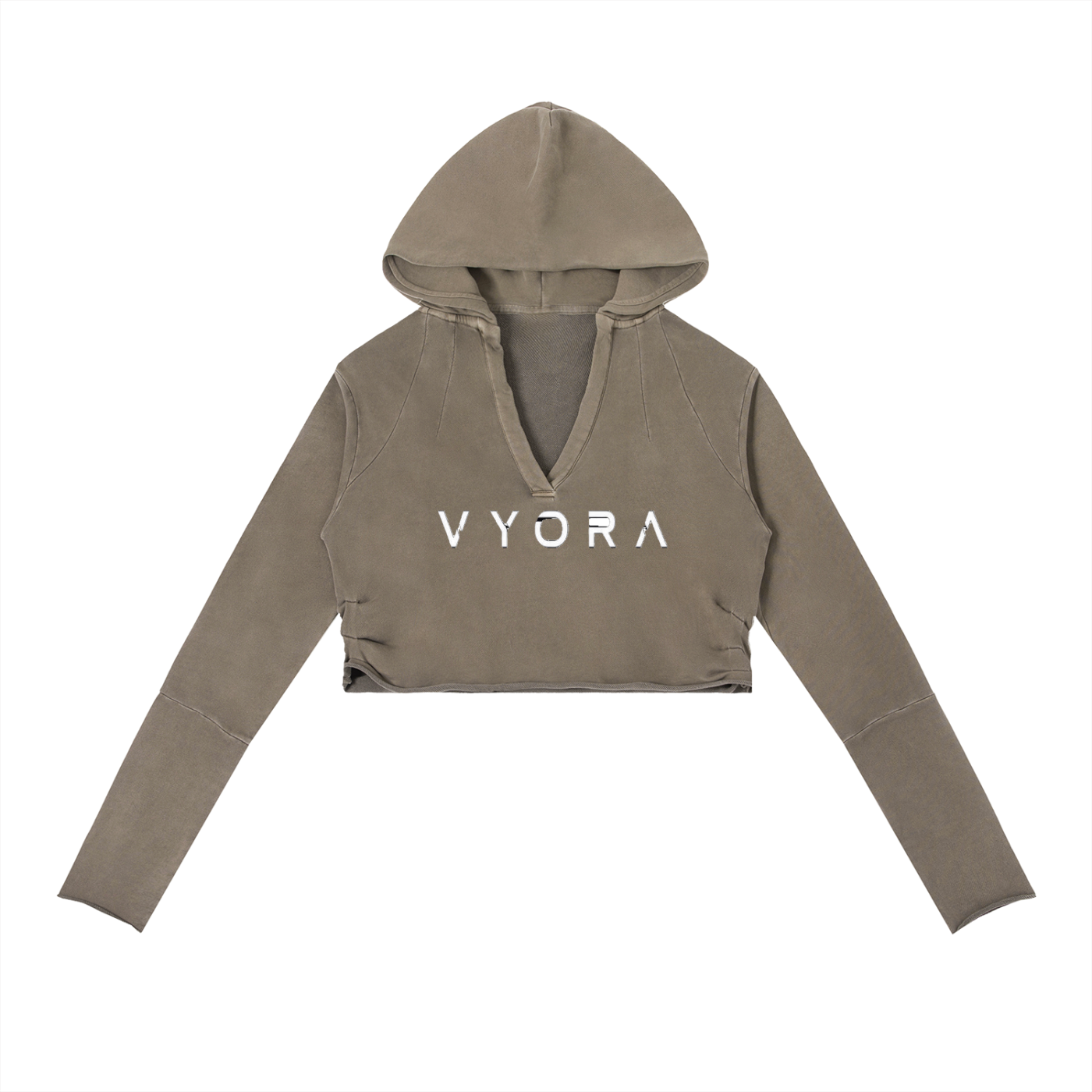 Vyora Vintage Washed Raw Edge Hoodie