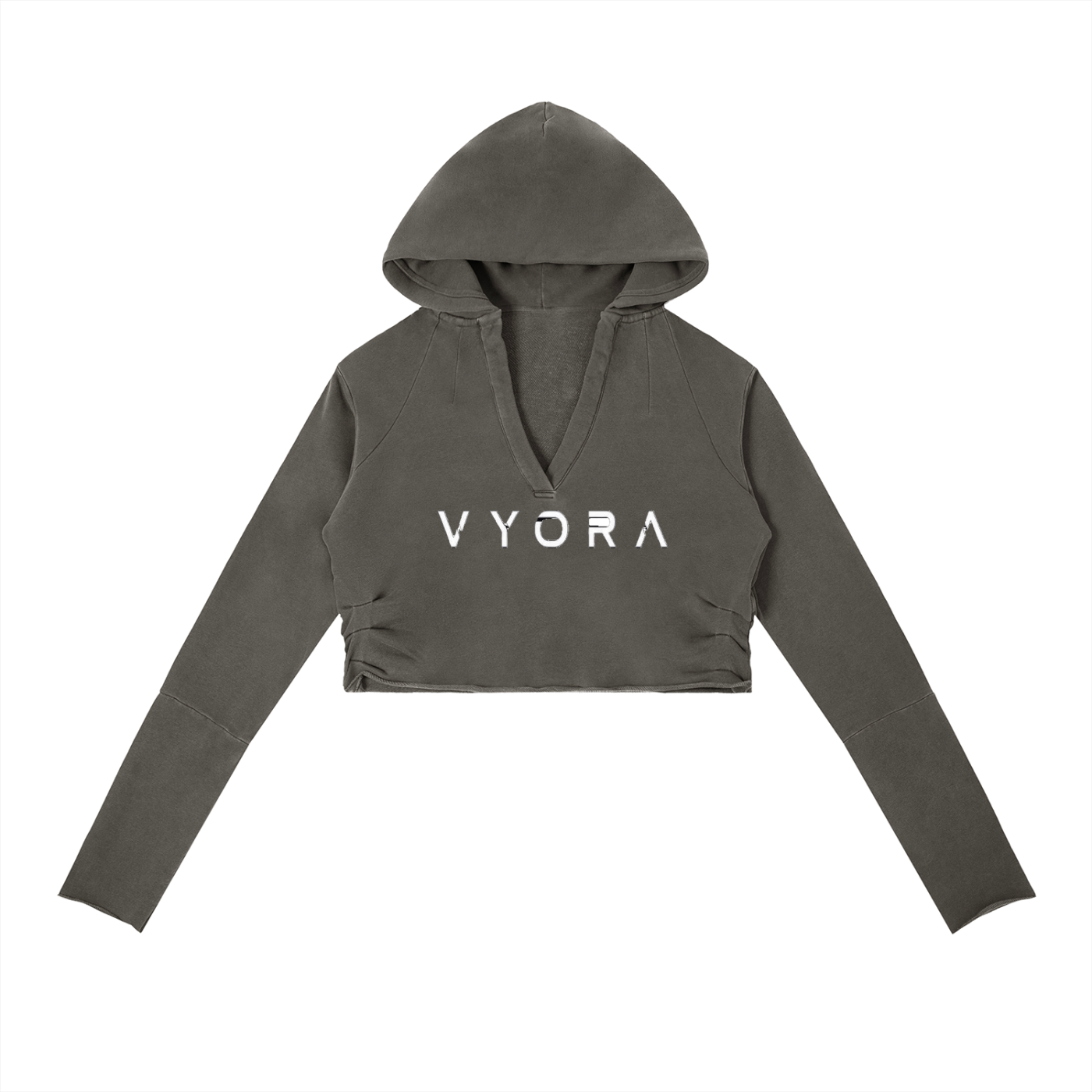 Vyora Vintage Washed Raw Edge Hoodie